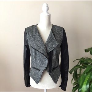 Candies Tweed Leather Jacket
